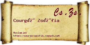 Csurgó Zsófia névjegykártya