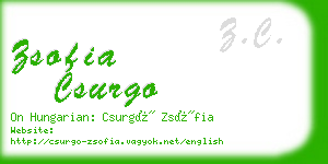 zsofia csurgo business card